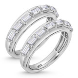 Photo of Canna 1 3/8 ct tw. Lab Grown Diamond Same Sex Mens Band Set 14K White Gold [WM2114W]
