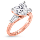 Photo of Canna 4 ct tw. Lab Grown Diamond Heart Solitaire Bridal Set 10K Rose Gold [BT2116RE-W295]