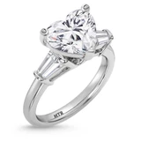 Photo of Canna 5 1/3 ct tw. Lab Grown Diamond Heart Solitaire Trio Set 10K White Gold [BT2116WE-W295]