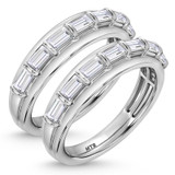 Photo of Canna 2 1/10 ct tw. Lab Grown Diamond Same Sex Mens Band Set 14K White Gold [WM2115W]