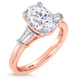 Photo of Canna 3 3/4 ct tw. Lab Grown Diamond Oval Solitaire Trio Set 14K Rose Gold [BT2120RE-I195]