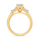 Photo of Canna 1 1/2 ct tw. Lab Grown Diamond Oval Solitaire Bridal Set 10K Yellow Gold [BT2119YE-I095]