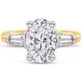 Photo of Canna 5 1/3 ct tw. Lab Grown Diamond Oval Solitaire Trio Set 14K Yellow Gold [BT2121YE-I295]