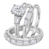 Photo of Canna 2 1/7 ct tw. Lab Grown Diamond Oval Solitaire Trio Set 14K White Gold [BT2119W-I095]