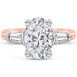 Photo of Canna 5 1/3 ct tw. Lab Grown Diamond Oval Solitaire Trio Set 10K Rose Gold [BT2121RE-I295]