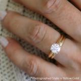 Photo of Jena 1 ct tw. Lab Grown Diamond Round Solitaire Bridal Set 14K Rose Gold [BR2181R-C000]