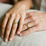 Photo of Jena 1 ct tw. Diamond Round Solitaire Trio Set 10K Yellow Gold [BT2185Y-R095]