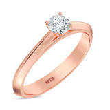 Photo of Jena 1/4 ct tw. Lab Grown Diamond Round Solitaire Bridal Set 14K Rose Gold [BT2214RE-C000]