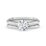 Photo of Jena 3/4 Carat T.W. Diamond Round Solitaire Bridal Set 14K White Gold [BR2229W-R070]