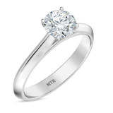 Photo of Jena 3/4 Carat T.W. Diamond Round Solitaire Bridal Set 14K White Gold [BT2229WE-R070]