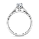 Photo of Jena 1/2 ct tw. Lab Grown Diamond Round Solitaire Bridal Set 14K White Gold [BT1930WE-C000]