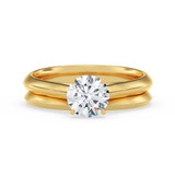 Photo of Jena 3/4 Carat T.W. Diamond Round Solitaire Bridal Set 14K Yellow Gold [BR2229Y-R070]