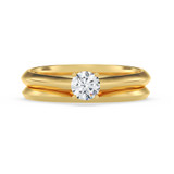 Photo of Jena 1/4 ct tw. Lab Grown Diamond Round Solitaire Bridal Set 10K Yellow Gold [BR2214Y-C000]