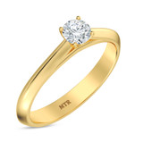 Photo of Jena 1/4 ct tw. Lab Grown Diamond Round Solitaire Bridal Set 10K Yellow Gold [BT2214YE-C000]