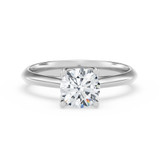 Photo of Jena 1 ct tw. Diamond Round Solitaire Bridal Set 14K White Gold [BT2185WE-R095]