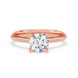 Photo of Jena 1 ct tw. Lab Grown Round Solitaire Engagement Ring 10K Rose Gold [BT2181RE-C000]
