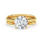Photo of Jena 2 ct tw. Lab Grown Diamond Round Solitaire Bridal Set 10K Yellow Gold [BR2182Y-L195]