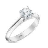 Photo of Jena 1/2 ct tw. Diamond Round Solitaire Engagement Ring 14K White Gold [BT2184WE-R045]