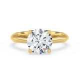 Photo of Jena 2 ct tw. Diamond Round Solitaire Bridal Set 10K Yellow Gold [BT2186YE-R195]