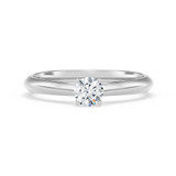 Photo of Jena 1/4 ct tw. Diamond Round Solitaire Bridal Set 14K White Gold [BT2228WE-R023]