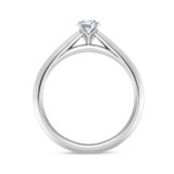 Photo of Jena 1/4 ct tw. Diamond Round Solitaire Bridal Set 14K White Gold [BT2228WE-R023]