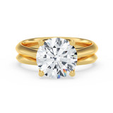 Photo of Jena 3 ct tw. Lab Grown Diamond Round Solitaire Bridal Set 10K Yellow Gold [BR2183Y-L295]