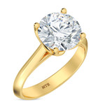 Photo of Jena 3 ct tw. Lab Grown Diamond Round Solitaire Bridal Set 10K Yellow Gold [BT2183YE-L295]