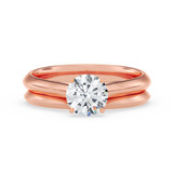 Photo of Jena 3/4 Carat T.W. Diamond Round Solitaire Bridal Set 10K Rose Gold [BR2229R-R070]