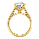 Photo of Jena 3 ct tw. Lab Grown Diamond Round Solitaire Bridal Set 14K Yellow Gold [BT2183YE-L295]