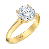 Photo of Jena 2 ct tw. Diamond Round Solitaire Engagement Ring 10K Yellow Gold [BT2186YE-R195]