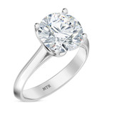 Photo of Jena 3 ct tw. Lab Grown Diamond Round Solitaire Engagement Ring 10K White Gold [BT2183WE-L295]