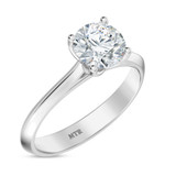 Photo of Jena 1 ct tw. Diamond Round Solitaire Engagement Ring 10K White Gold [BT2185WE-R095]