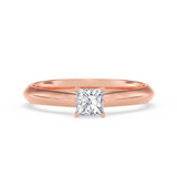 Photo of Jena 1/4 ct tw. Lab Grown Diamond Princess Solitaire Bridal Set 10K Rose Gold [BT2216RE-C000]