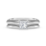 Photo of Jena 1/2 ct tw. Diamond Princess Solitaire Bridal Set 10K White Gold [BR2188W-P045]