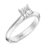 Photo of Jena 1/2 ct tw. Diamond Princess Solitaire Bridal Set 10K White Gold [BT2188WE-P045]