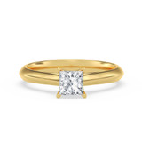 Photo of Jena 1/2 ct tw. Lab Grown Diamond Princess Solitaire Engagement Ring 14K Yellow Gold [BT2160YE-C000]