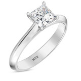 Photo of Jena 3/4 ct tw. Lab Grown Diamond Princess Solitaire Engagement Ring 14K White Gold [BT2217WE-C000]