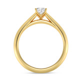 Photo of Jena 1/4 ct tw. Lab Grown Diamond Princess Solitaire Bridal Set 10K Yellow Gold [BT2216YE-C000]