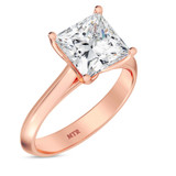 Photo of Jena 2 ct tw. Diamond Princess Solitaire Engagement Ring 14K Rose Gold [BT2190RE-P195]