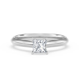 Photo of Jena 1/2 ct tw. Diamond Princess Solitaire Engagement Ring 10K White Gold [BT2188WE-P045]