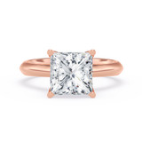 Photo of Jena 2 ct tw. Diamond Princess Solitaire Bridal Set 14K Rose Gold [BT2190RE-P195]