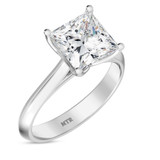 Photo of Jena 2 ct tw. Lab Grown Diamond Princess Solitaire Bridal Set 14K White Gold [BT2161WE-K195]