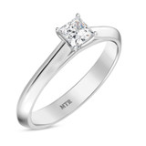 Photo of Jena 1/4 ct tw. Diamond Princess Solitaire Bridal Set 14K White Gold [BT2230WE-P023]