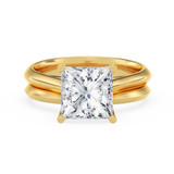 Photo of Jena 2 ct tw. Diamond Princess Solitaire Bridal Set 14K Yellow Gold [BR2190Y-P195]