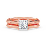 Photo of Jena 3/4 ct tw. Diamond Princess Solitaire Bridal Set 10K Rose Gold [BR2231R-P070]