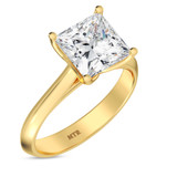 Photo of Jena 2 ct tw. Diamond Princess Solitaire Engagement Ring 14K Yellow Gold [BT2190YE-P195]