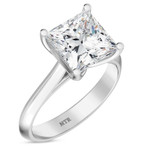 Photo of Jena 3 ct tw. Lab Grown Diamond Princess Solitaire Engagement Ring 14K White Gold [BT2162WE-K295]