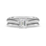 Photo of Jena 1/2 ct tw. Lab Grown Diamond Emerald Solitaire Bridal Set 10K White Gold [BR1929W-C000]