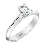 Photo of Jena 1/2 ct tw. Lab Grown Diamond Emerald Solitaire Bridal Set 10K White Gold [BT1929WE-C000]