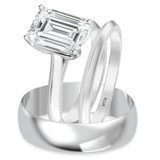 Photo of Jena 3 ct tw. Lab Grown Diamond Emerald Solitaire Trio Set 10K White Gold [BT2172W-N295]